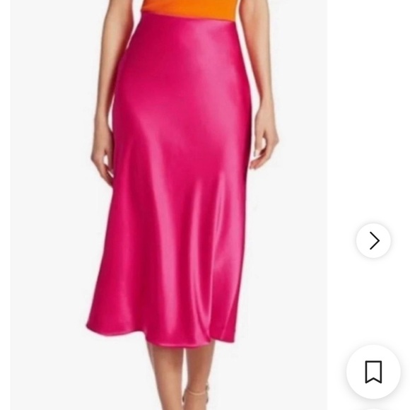 Hot pink Rachel Zoe skirt silky Maxi size 2 🩷 - Picture 1 of 5